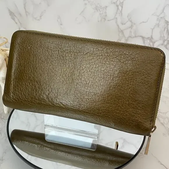 LOUIS VUITTON SUHALI Long Bronze Leather Metallic Wallet, Branded Dust Bag EUC - Picture 3 of 15